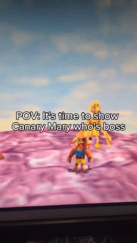 It's crazy how much easier the race is with a massage gun... #banjotooie #canarymary