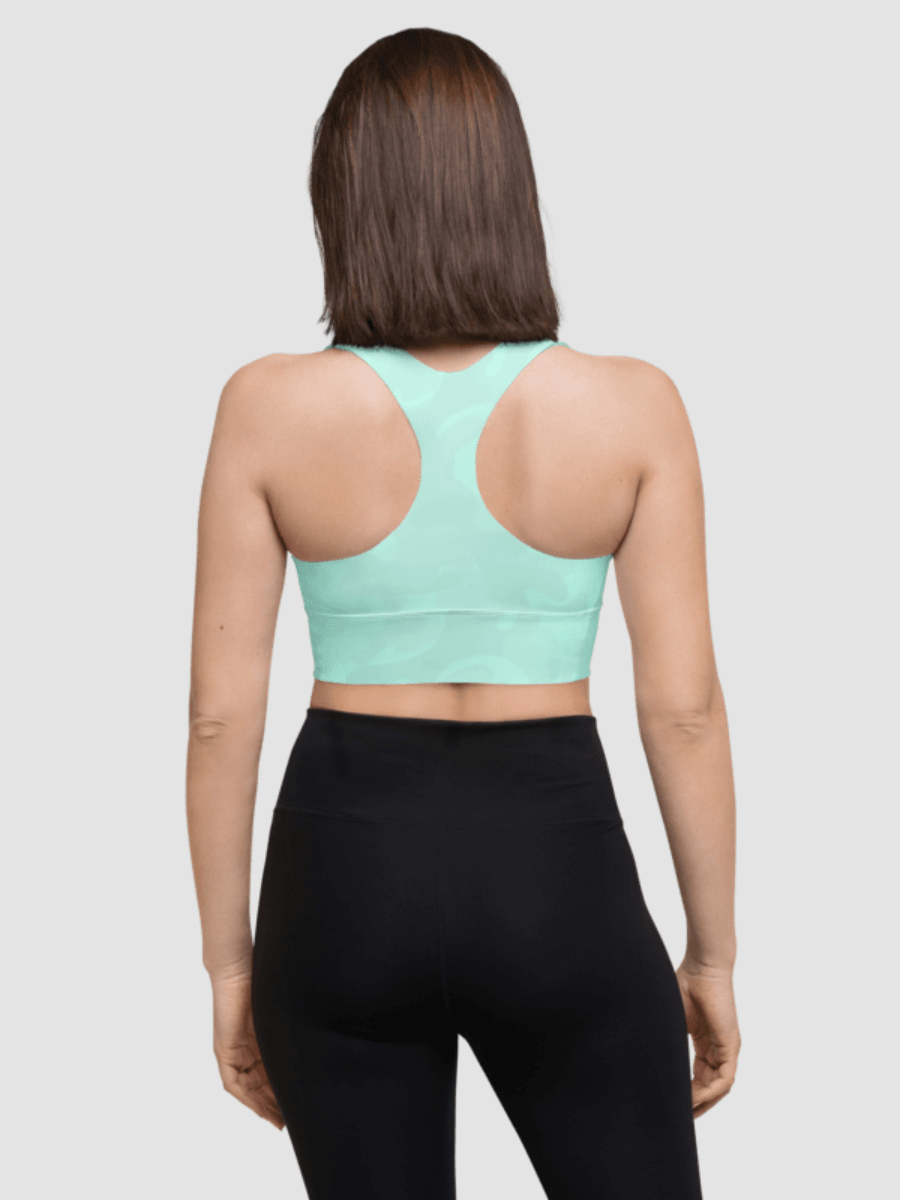 Longline Sports Bra - Mint Camo product image (1)