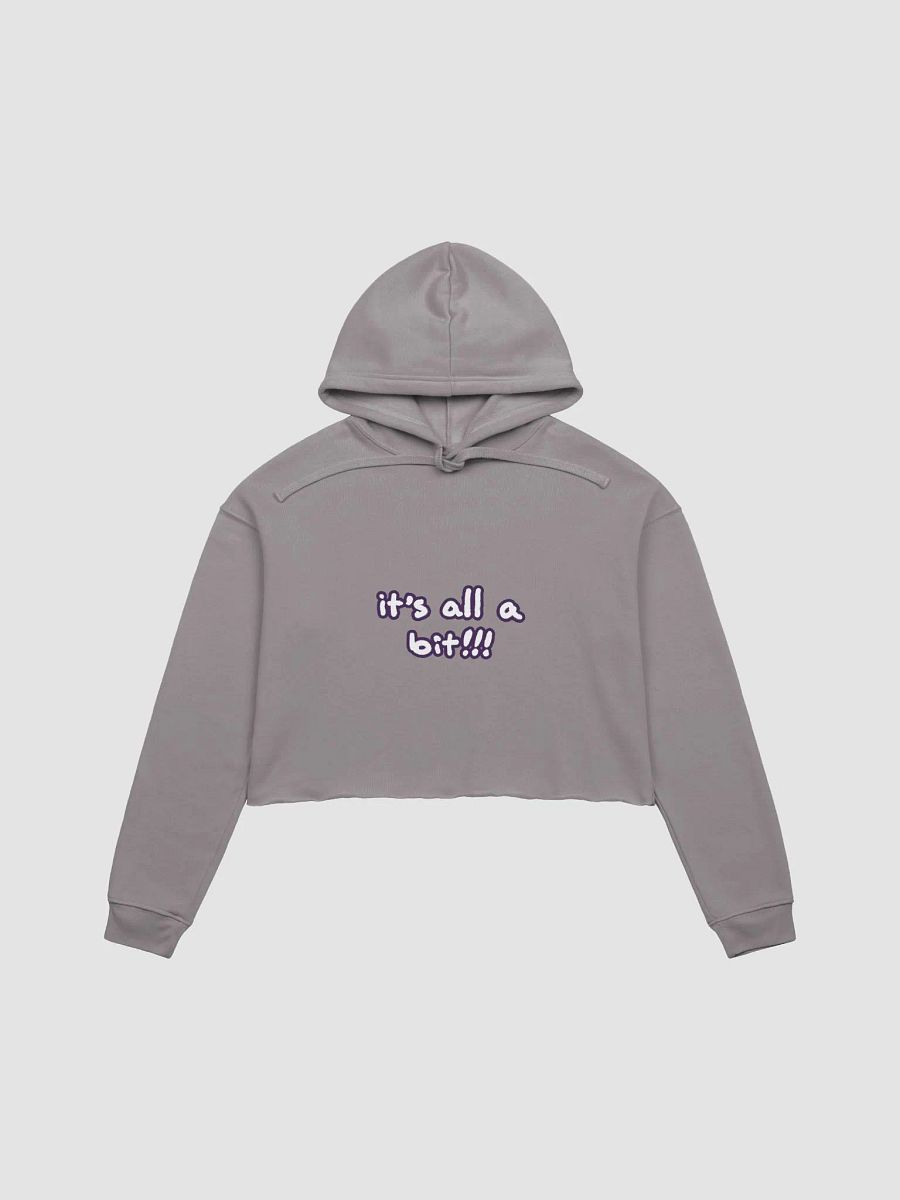 “It’s all a bit!!!” (lined design, #432A54) fleece cropped hoodie product image (22)
