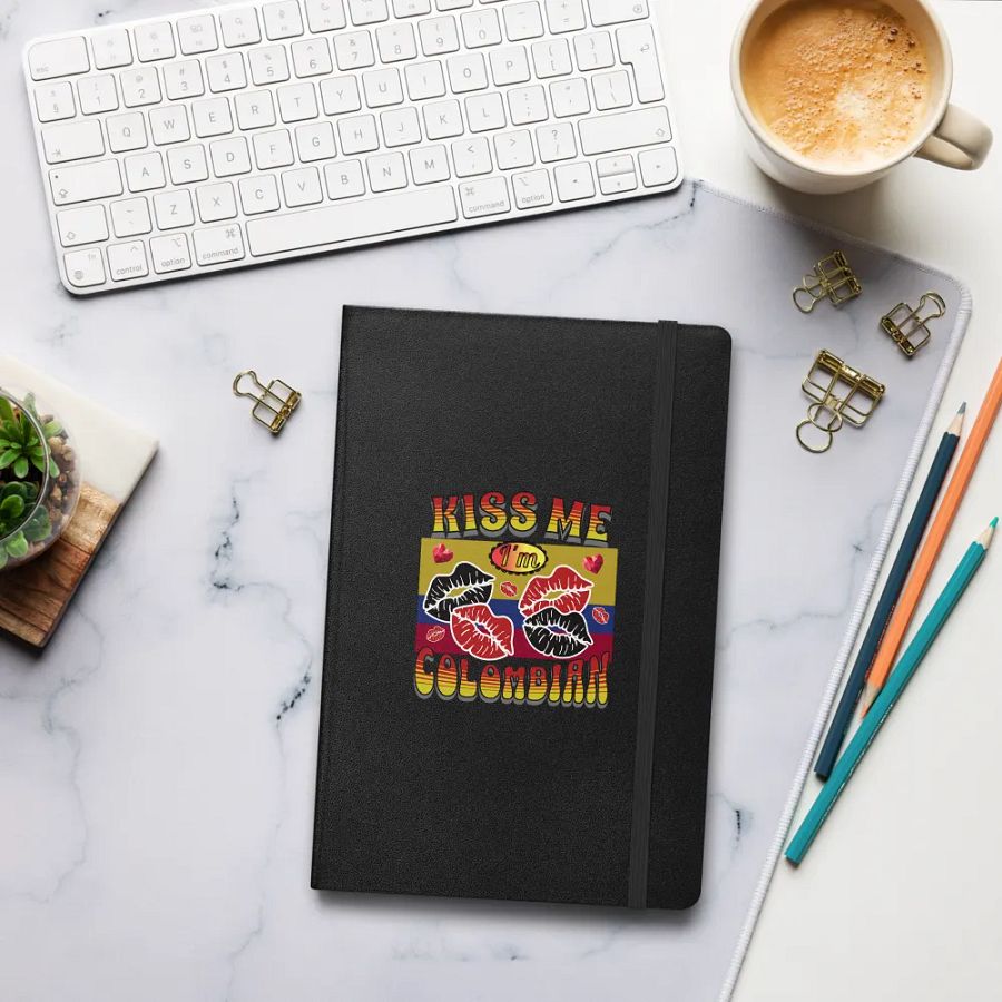 Kiss Me I'm Colombian Lips Hardcover Notebook product image (7)