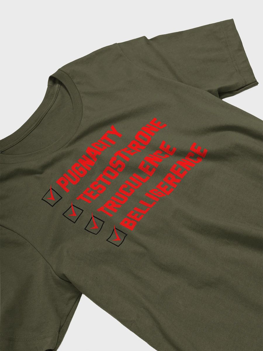 Funny Hockey T-Shirt – Pugnacity, Testosterone, Truculence, Belligerence – Gritty Hockey Shirt for Men – Gift for Hockey Players & Enforcers product image (4)