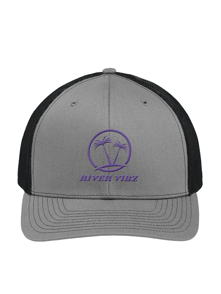 Palm Tree Blue River Vibz Trucker Hat product image (8)