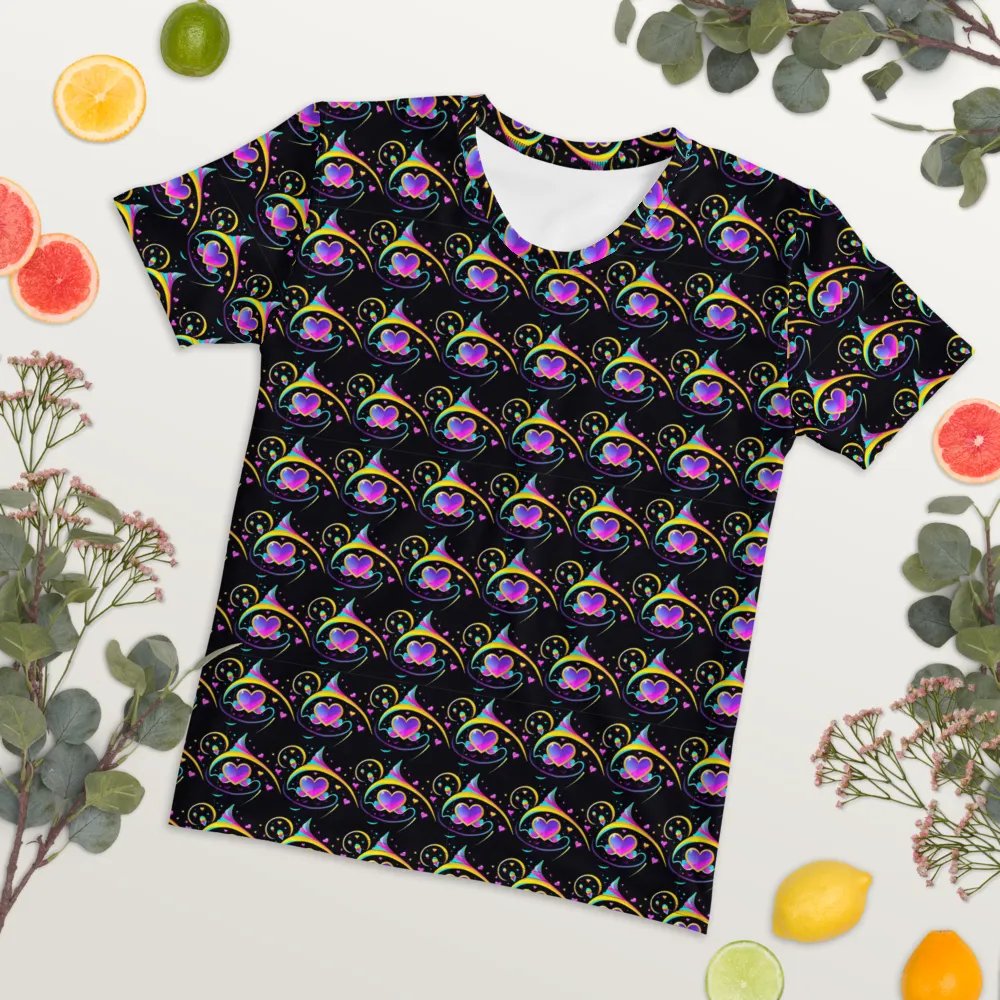 Valentines Heart All Over Print T-shirt product image (7)