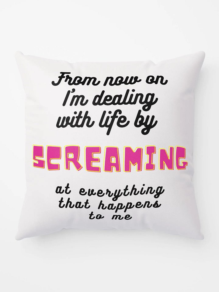 Screaming Cockatoo Pillow Double Sided With Text product image (1)