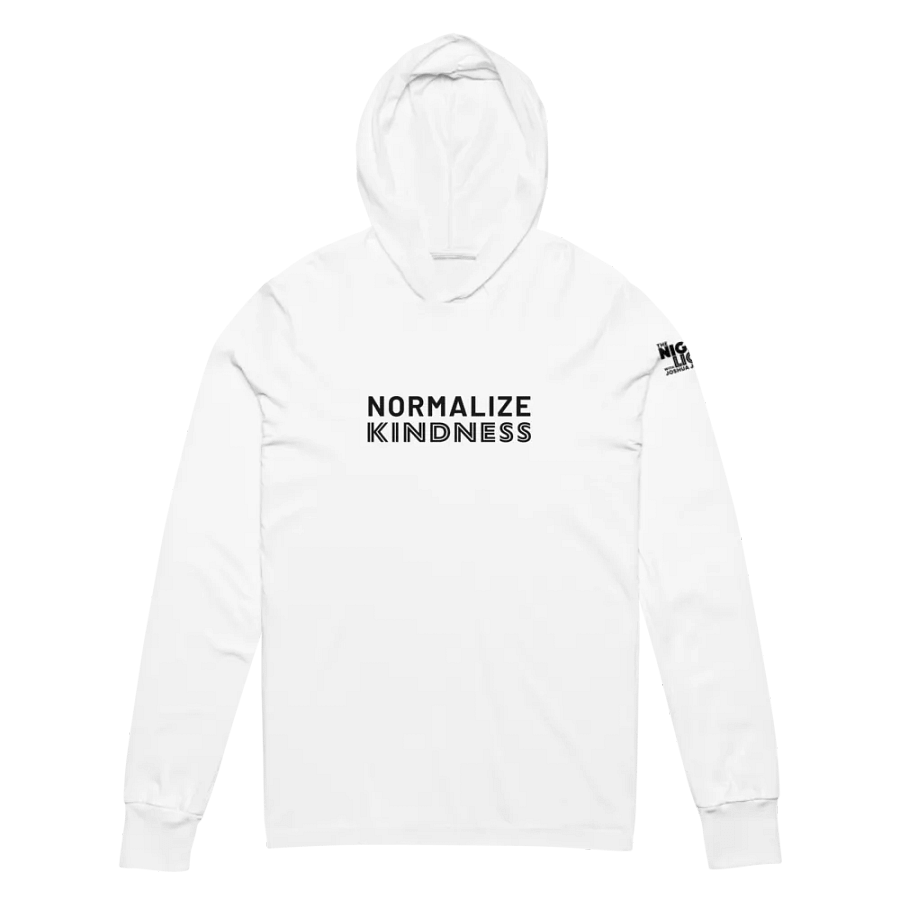 Normalize Kindness Hooded Tee (black text) product image (18)