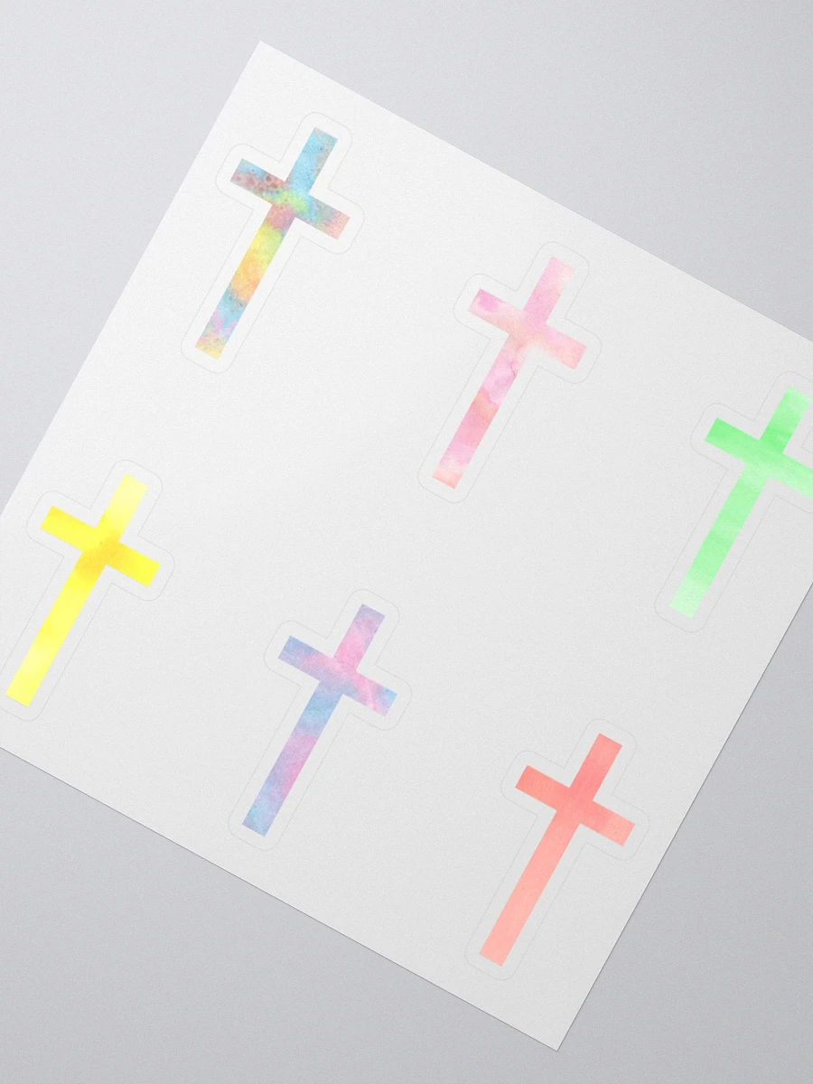 Tie Dye Cross Tie Dyed Religion - Christian - Sticker