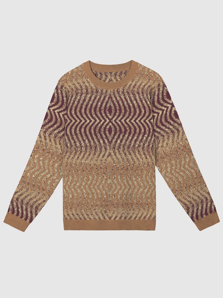 Marbled Zigzag Crewneck Sweater – Earth Tones product image (1)