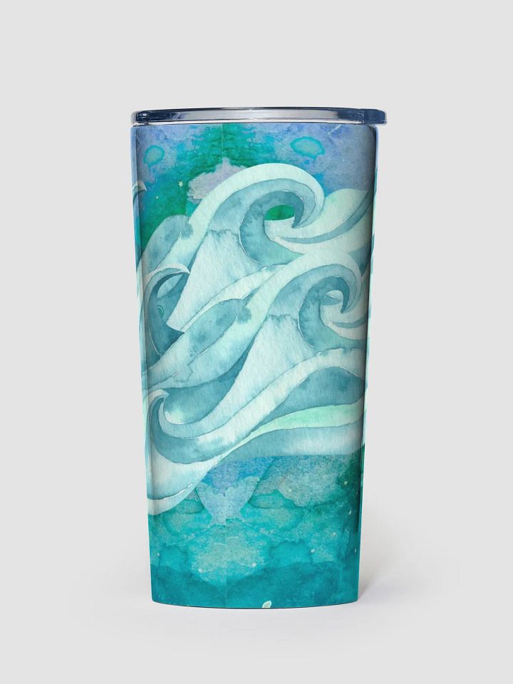 watercolor Wave Stainless Steel Tumbler gift for summer entertainers friends ladies gents product image (1)