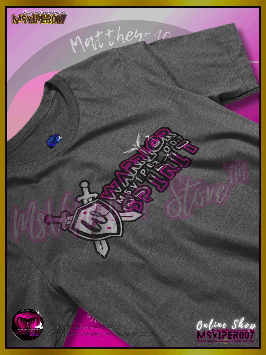 T-Shirt - MsViper007's "Warrior Spirit [pink]" Comfort T-shirt By Anna H. product image (2)