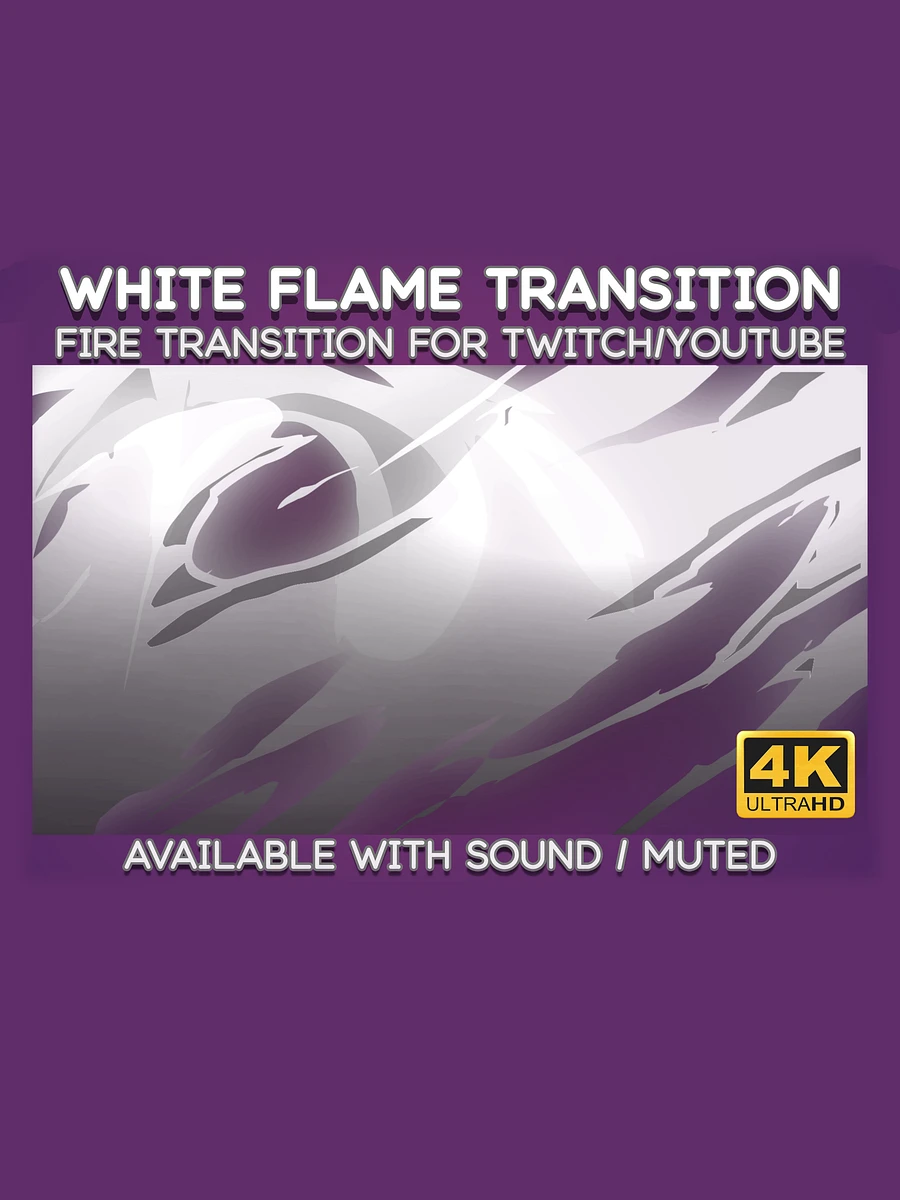 White Fire Video Transition - Cartoon Fire Transition for Twitch Stream and YouTube Video product image (2)