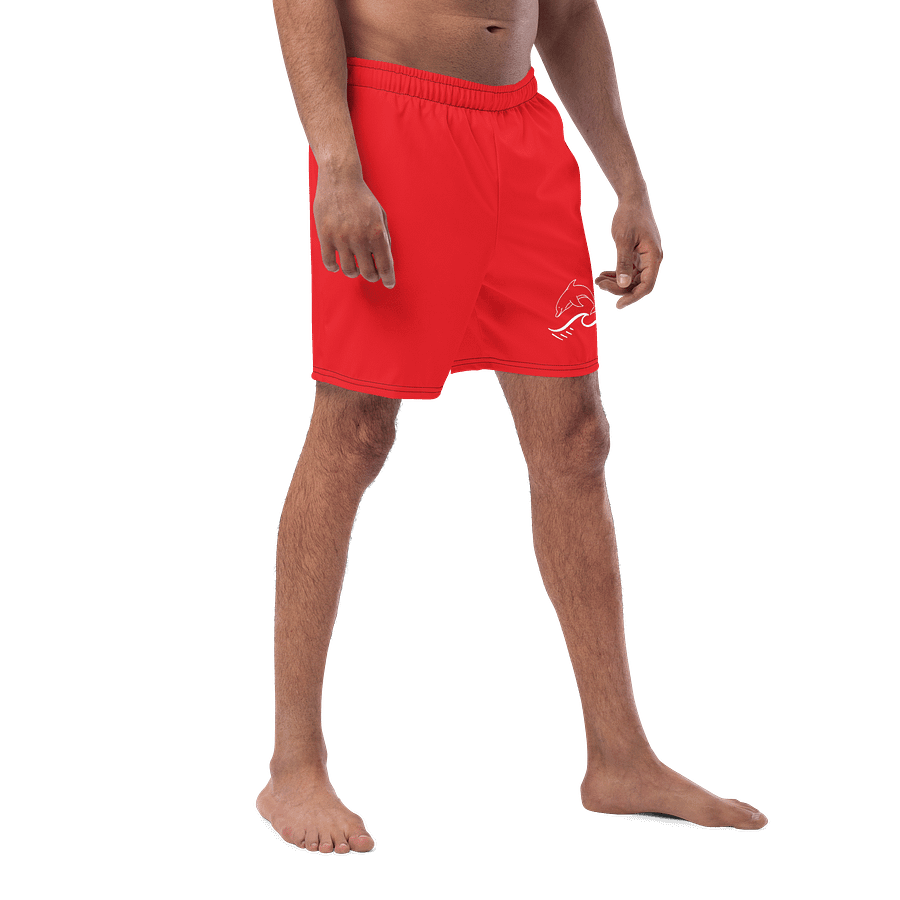 Wave Rider Dolphin Swim Trunks Red product image (3)