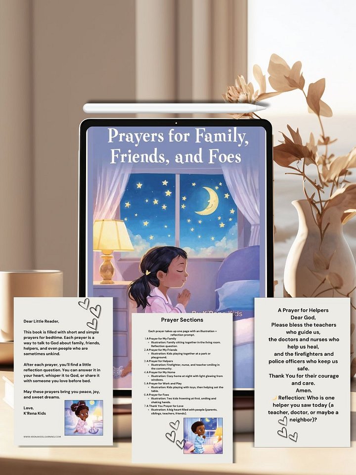 Prayers for Family, Friends, and Foes: A Bedtime Prayer Book for Kids product image (2)