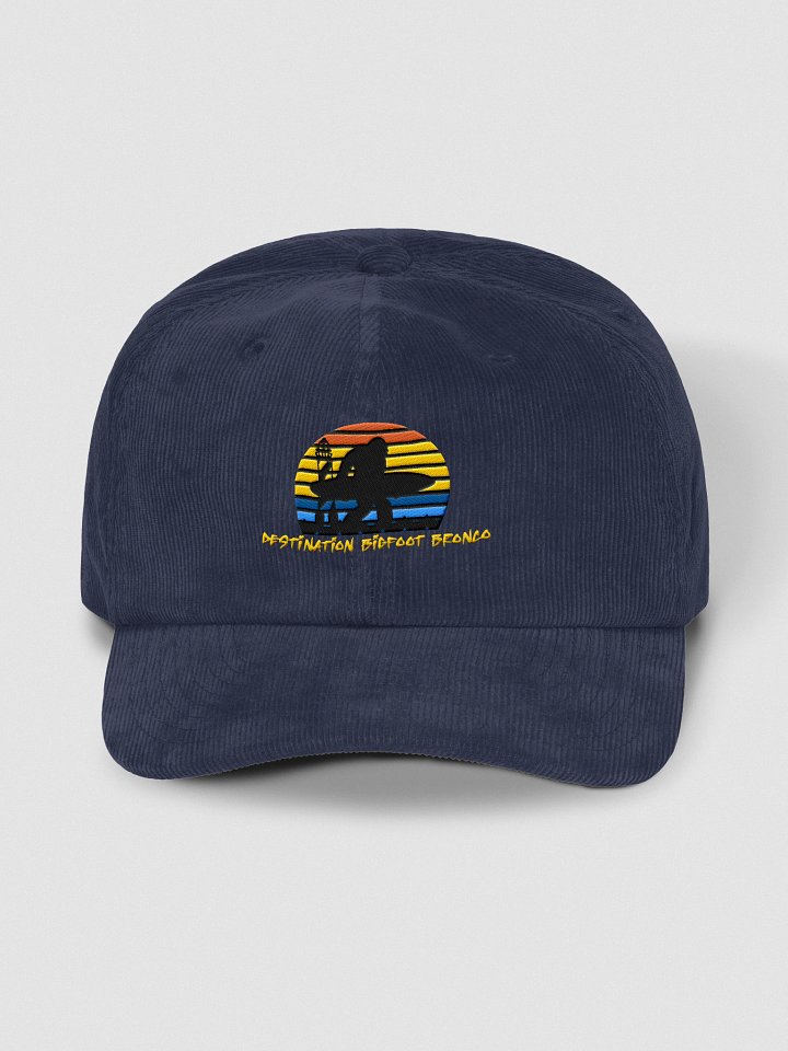 Destination Bigfoot Bronco Corduroy Classic Logo Dad Hat (Oxford Navy) product image (1)