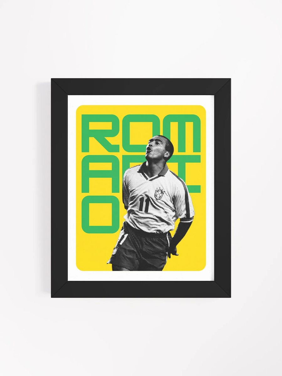 Romario BW Brazil Name Art Framed Print product image (3)