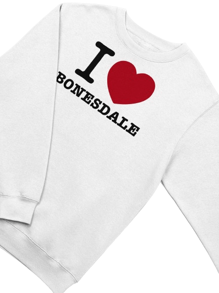Black Text I Heart Bonesdale Sweatshirt product image (3)