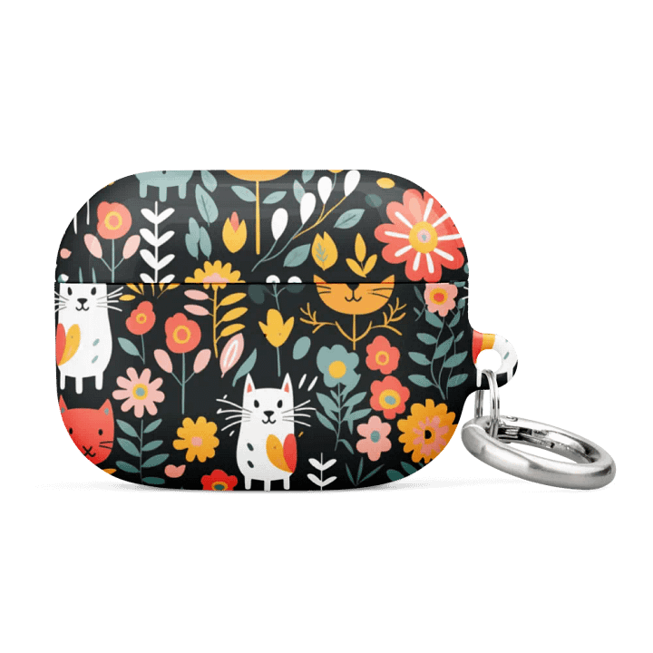 Whimsical Feline Garden All-Over Print AirPods® Case product image (1)