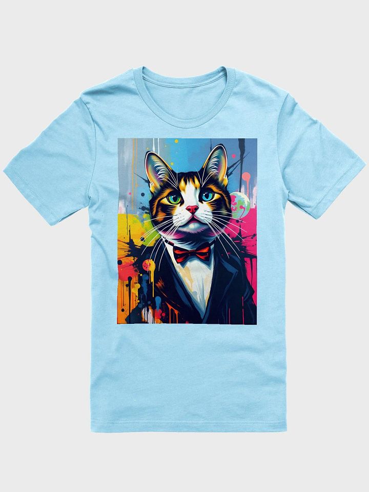 Now that is a tuxedo cat! Supersoft tee product image (1)