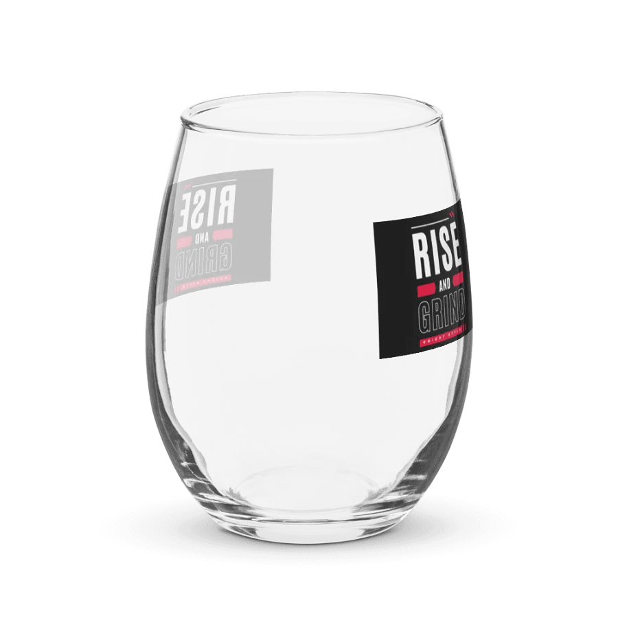 Rise and Grind Motivational Stemless Wine Glass product image (3)