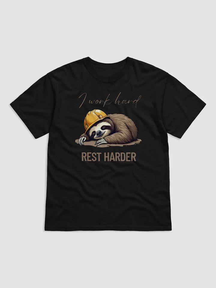 Rest Harder Sloth Construction T-Shirt product image (4)