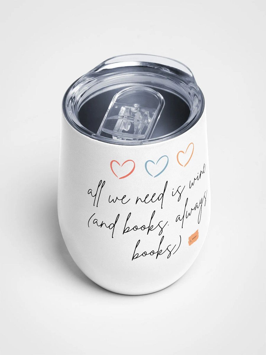 Books by DL White wine tumbler product image (4)