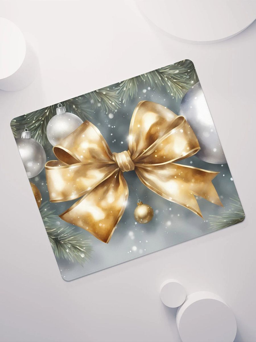 Xmas Baubles in Silver and Gold, Gaming Mouse Pad, 2 Sizes product image (7)