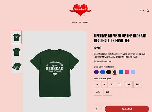 Merch for YOU and/or your favorite REDHEAD at the RedheadPlanetStore.com.
This Lifetime Member of the Redhead Hall of Fame Te...