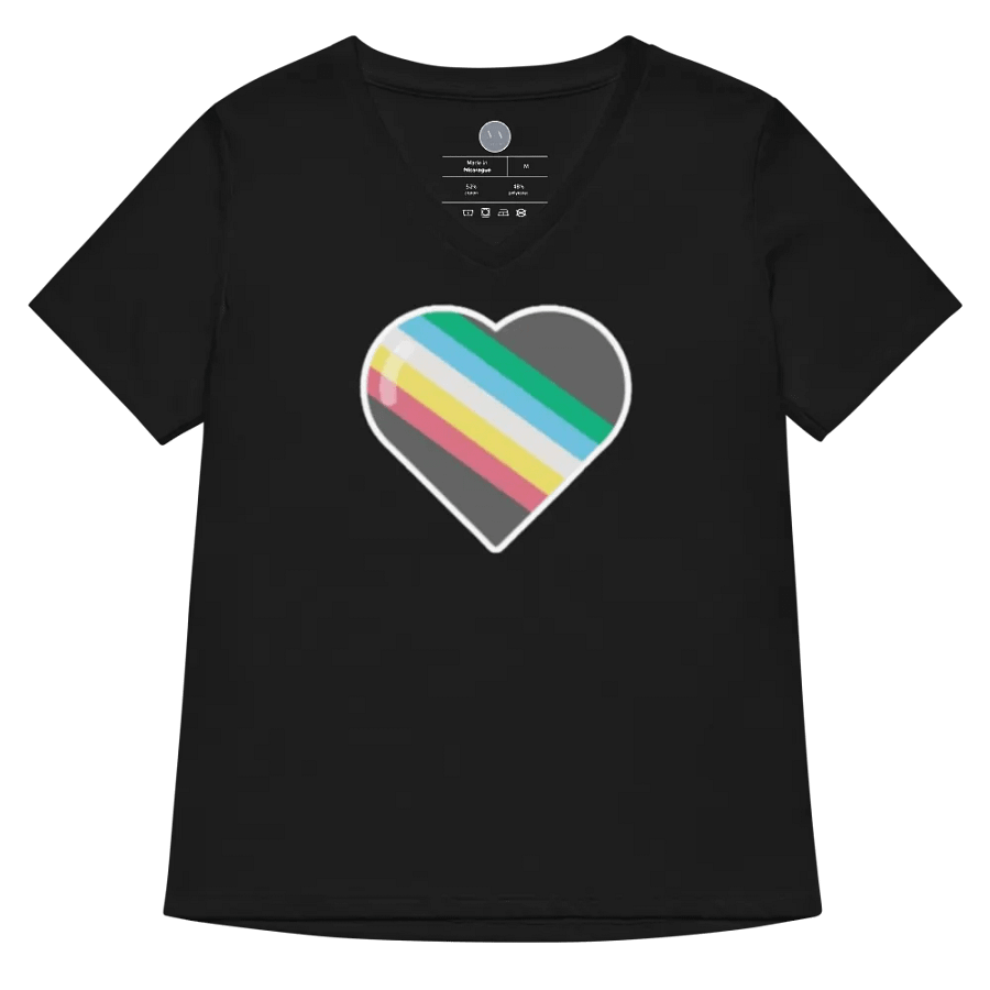 Disability Pride Heart Fitted V-Neck product image (41)