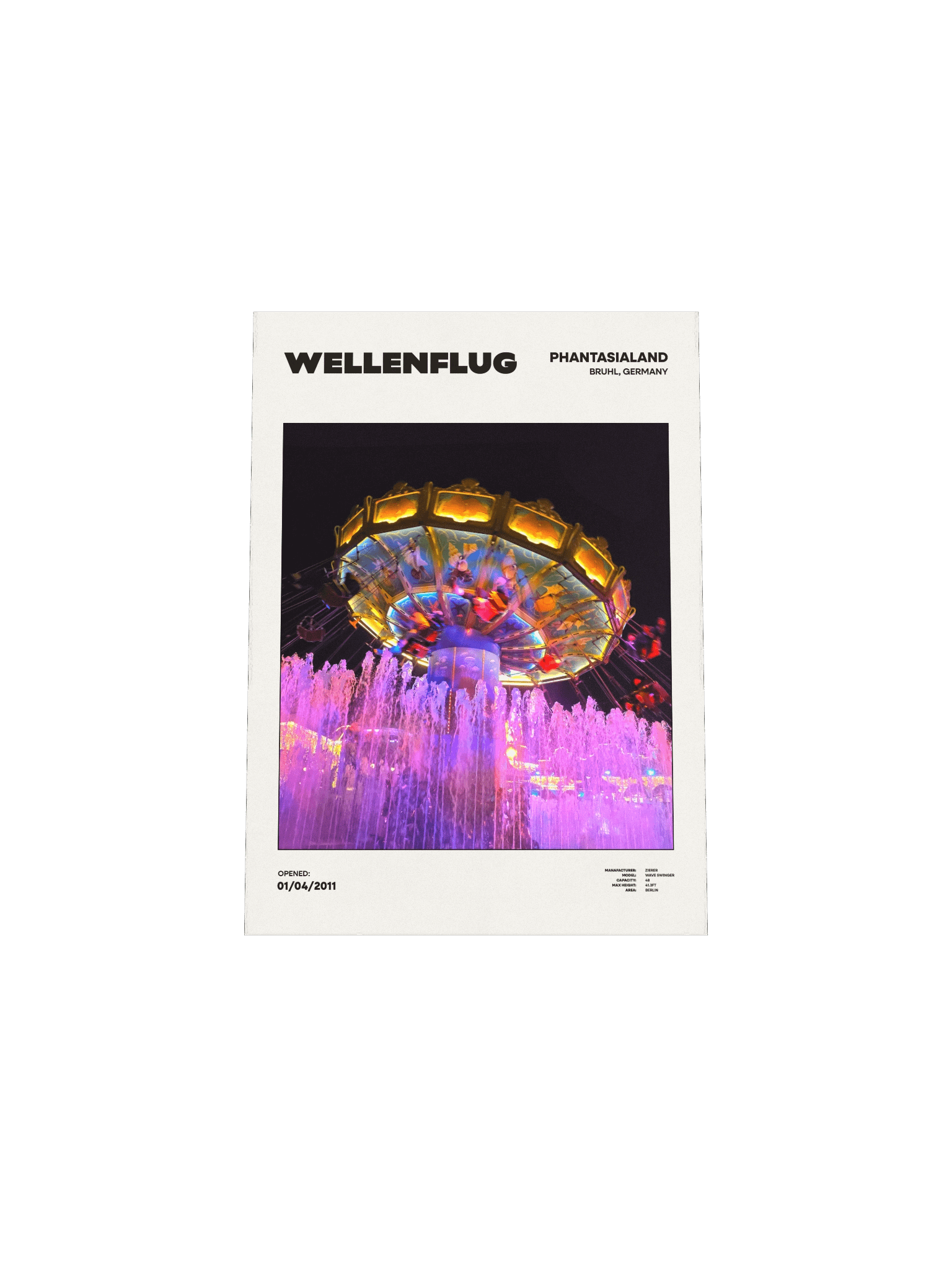 Phantasialand Wellenflug Premium Poster product image (4)