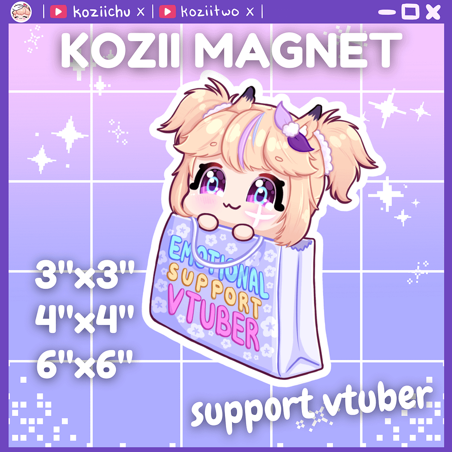Emotional Support VTuber Magnet product image (1)