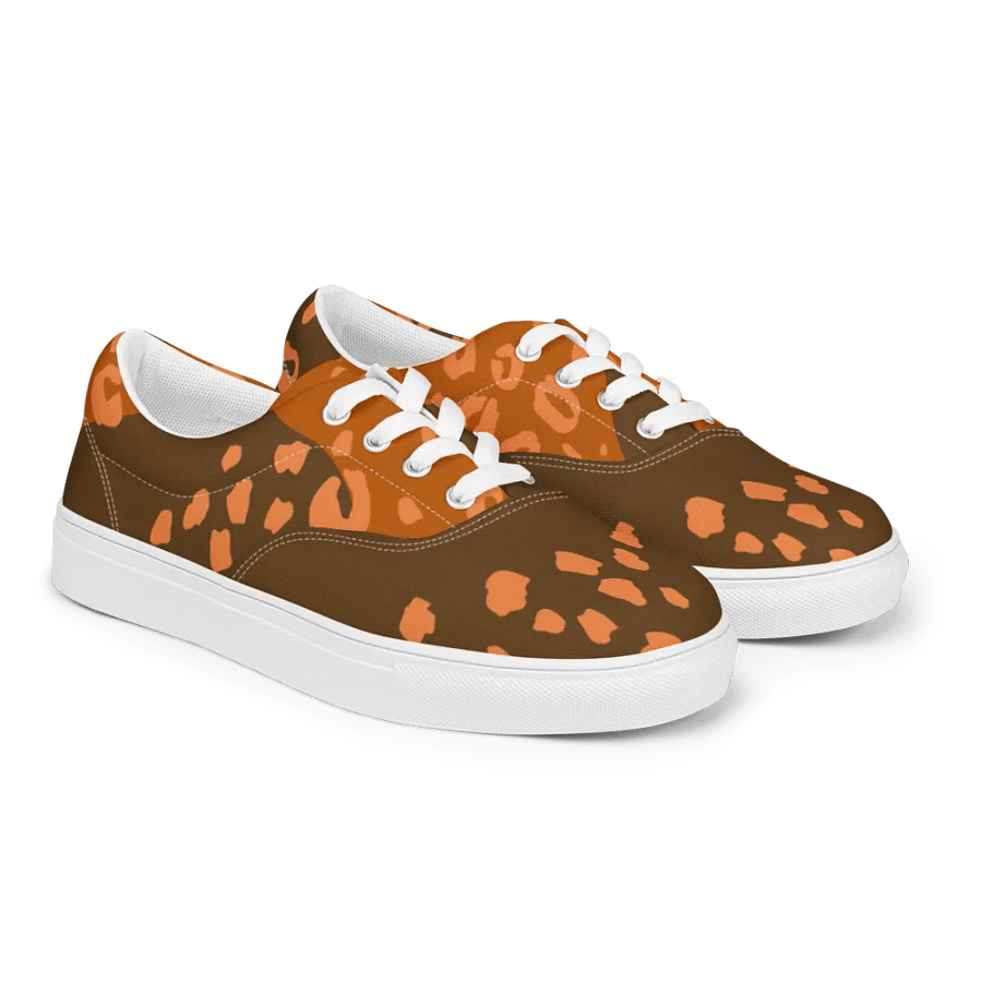 Organic Orange Leopard Print Canvas Shoes product image (3)