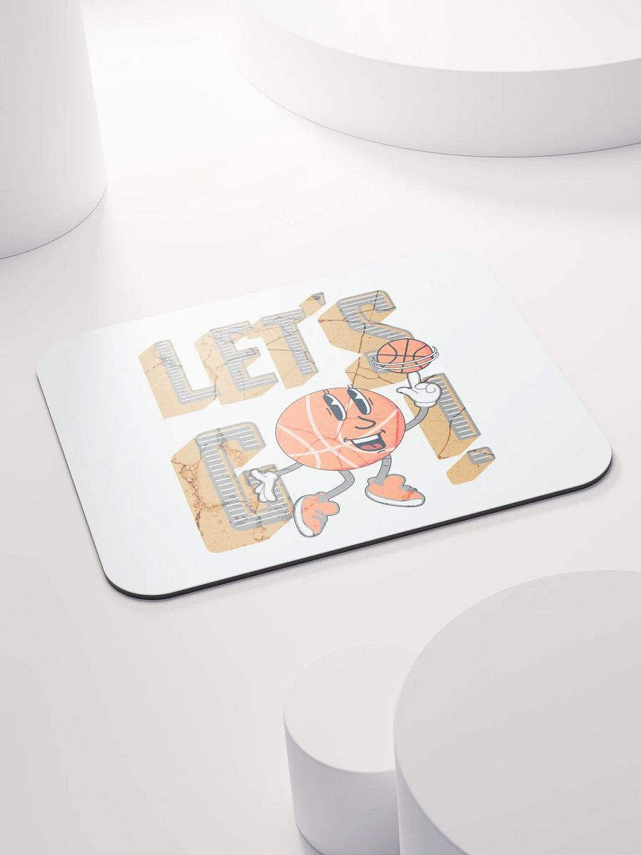 Lets Go Basketball Mascot Spinning Mouse Pad product image (4)
