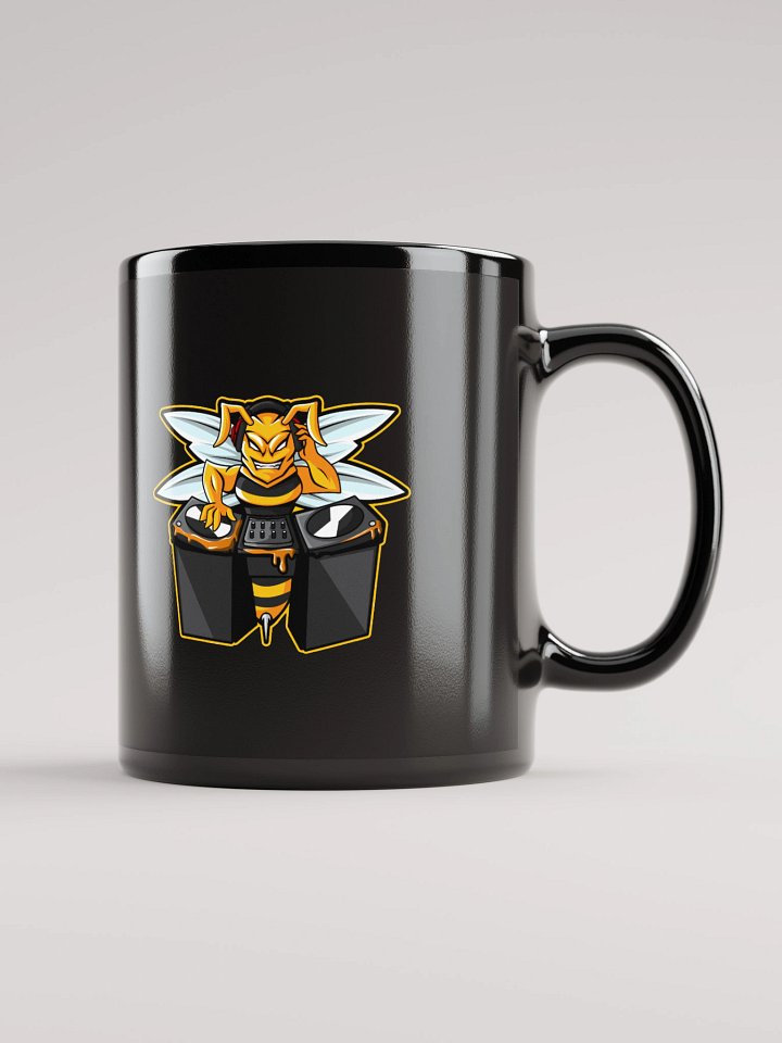 Bee Logo Black Glossy Mug product image (1)