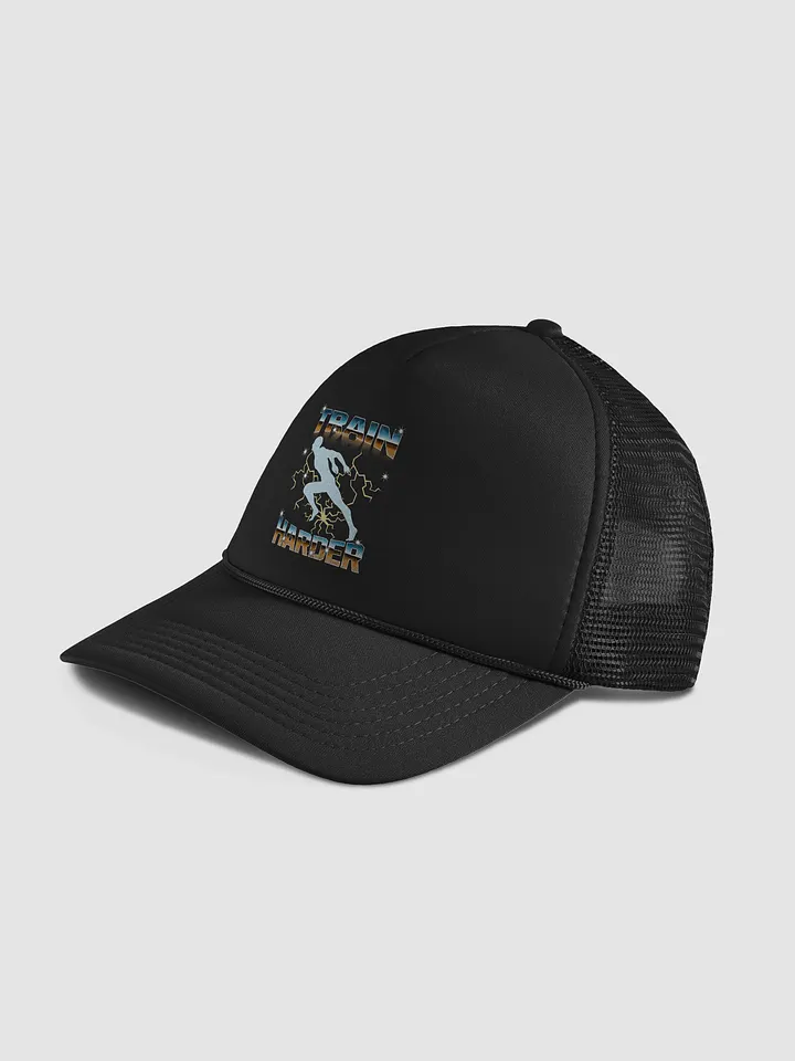 Train Harder Runner Lightning Bolt Trucker Hat product image (2)