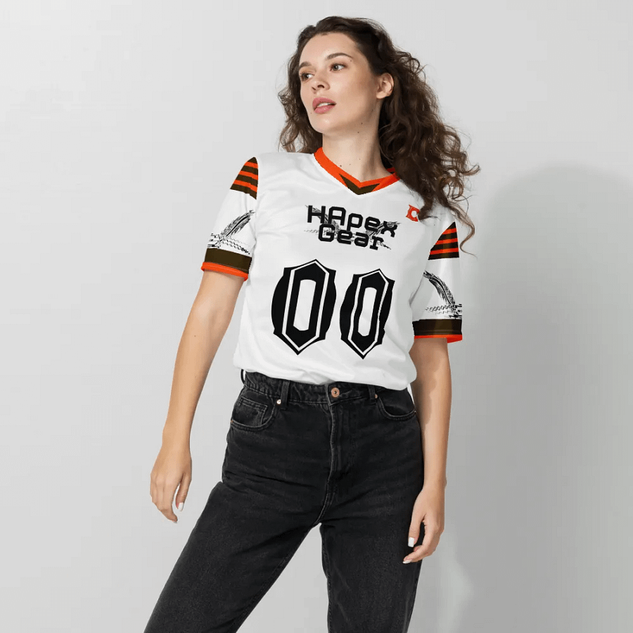 Uncle Buck - White - Recycled Unisex Sports Jersey - Black HApex Gear Black Logo product image (8)