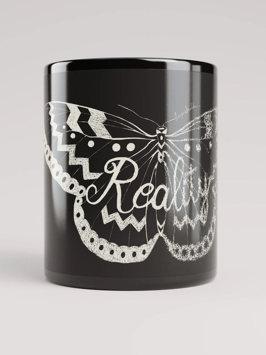 Reality Moth Black Mug product image (1)