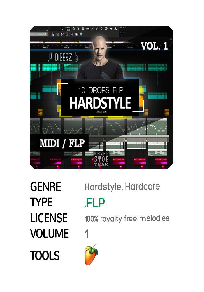 10 Hardstyle Drop Melodies FLP vol.1 product image (1)