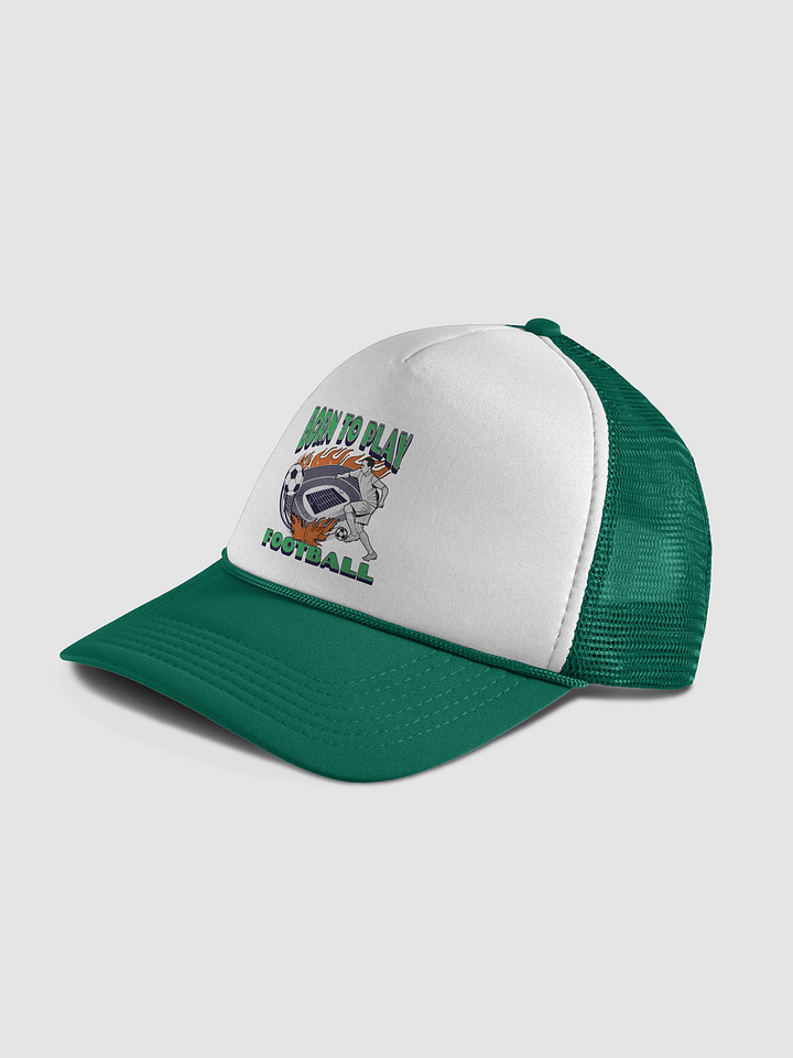 Born To Play Football Soccer Flaming Passion Trucker Hat product image (6)