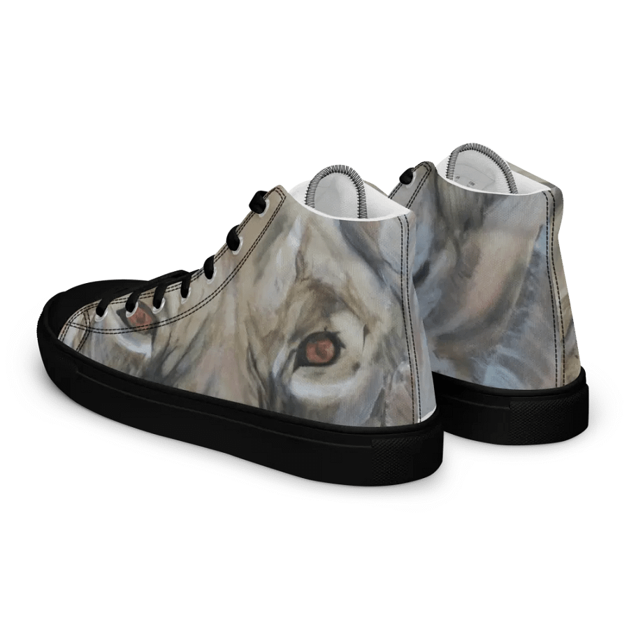 Women's Lion print canvas sneakers black toe cap product image (4)