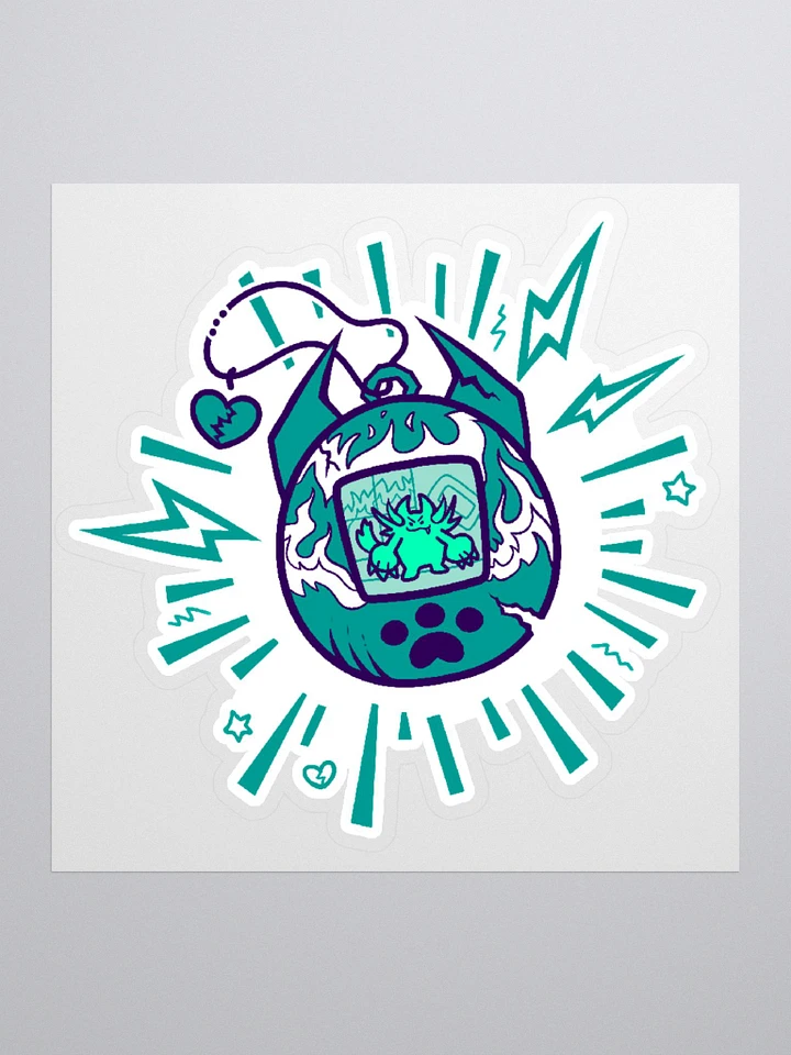 Heartbreaker Virtual Meow // Sticker - Teal product image (2)