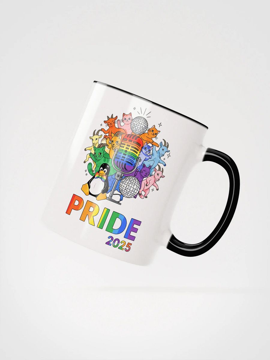 Pride 2025 Coffee Mug - White with Colored Handles product image (3)