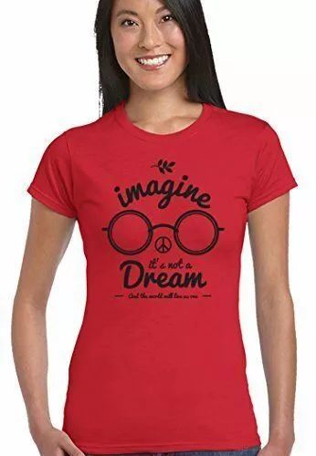 Imagine It's Not A Dream Womens Funny John Lennon T-Shirt Peace Love product image (2)