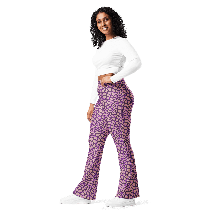 Purple Giraffe Flare Leggings product image (10)