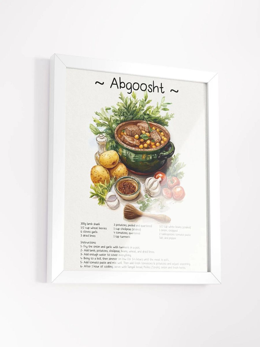 Abgoosht Illustration | Persian food (Dizi) Recipe design | Traditional Persian Cuisine Illustration for Kitchen product image (27)