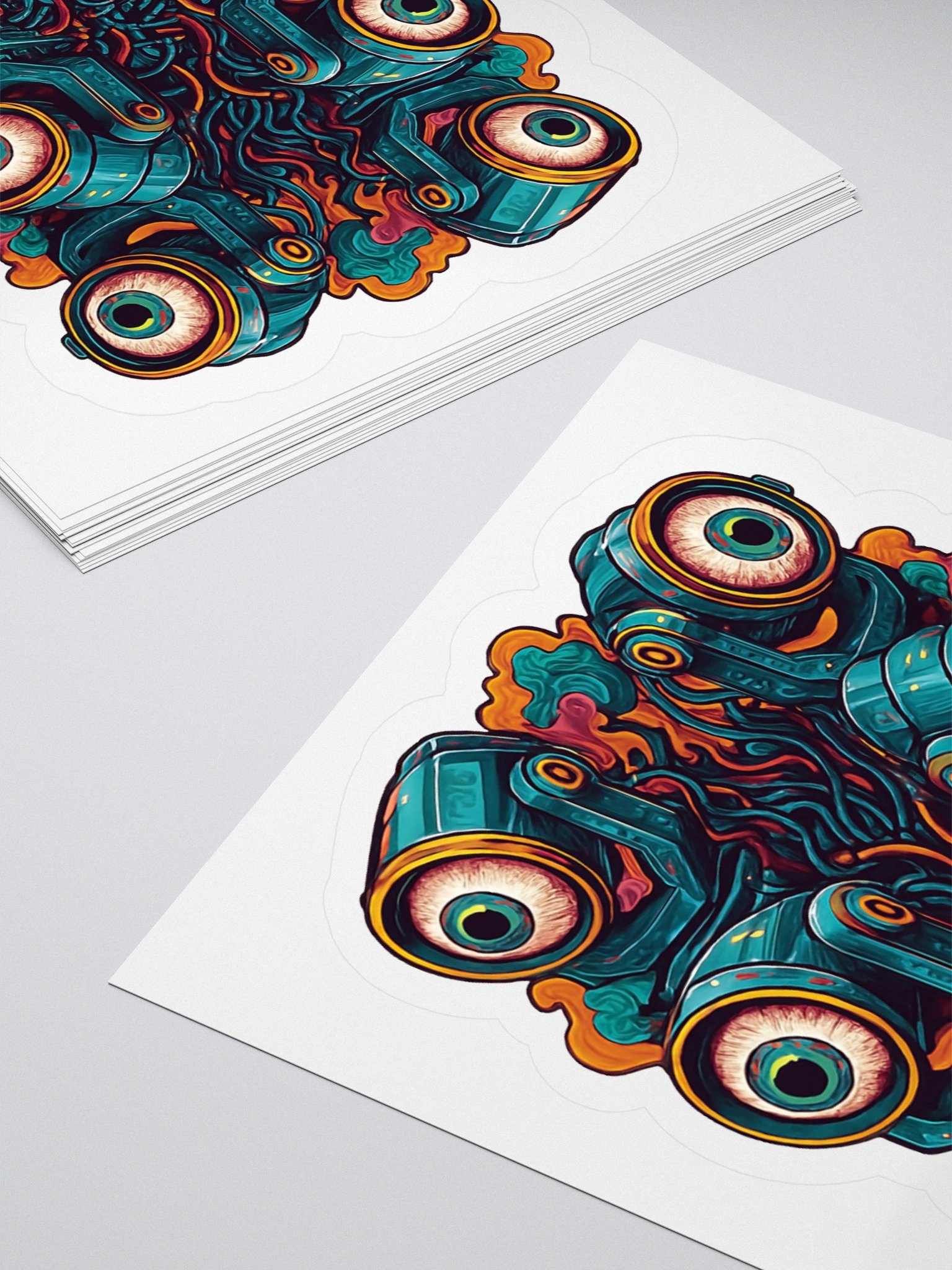 Theatrically Jerry "Watchful Eyes" Moving Head Light Kiss Cut Stickers product image (11)