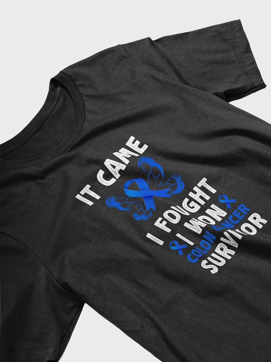 It Came We Fought I Won Colon Cancer Survivor Shirt | Awareness Ribbon Survivor T-Shirt product image (3)