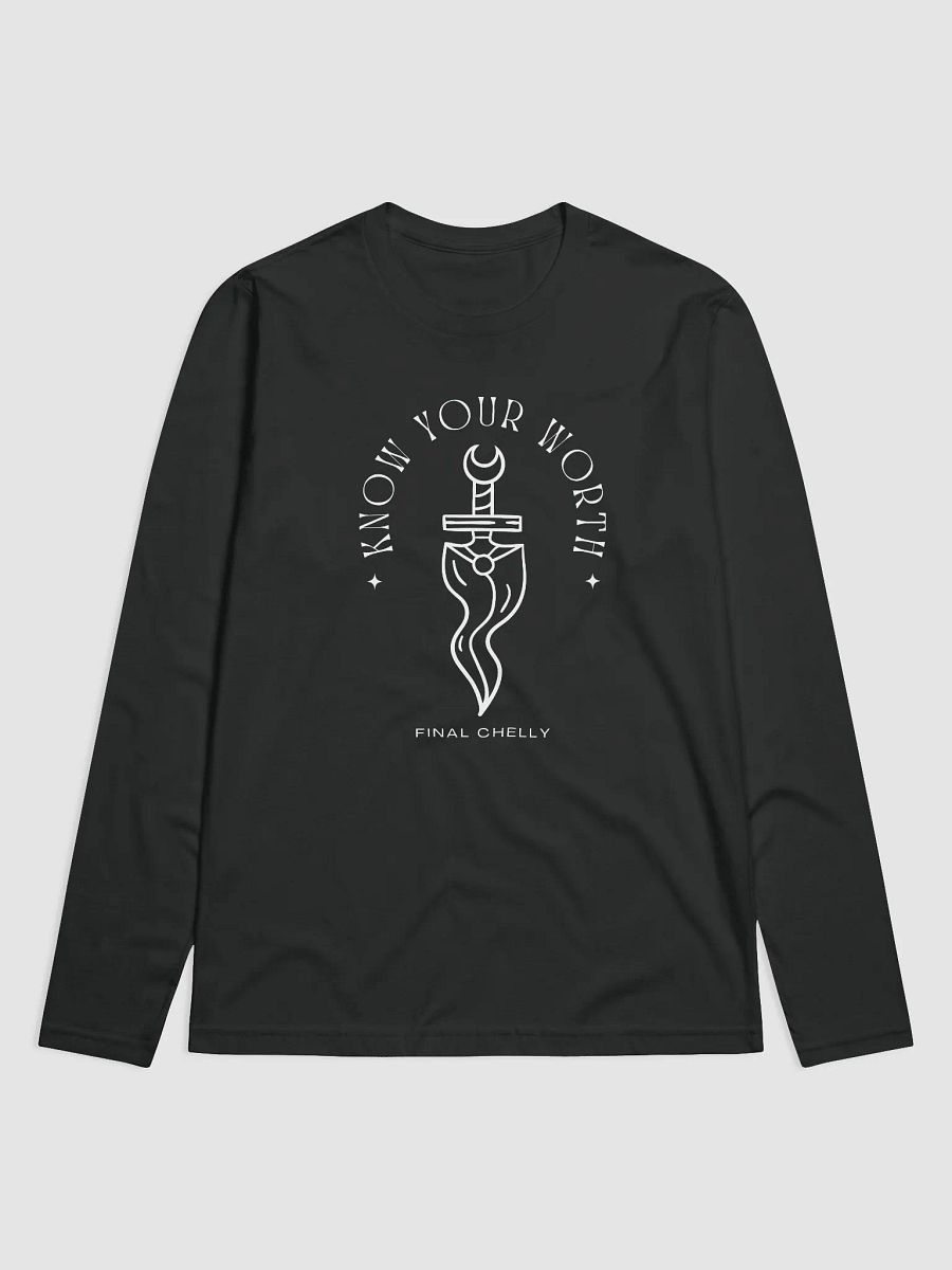 Know Your Worth Premium Fitted Printed Long Sleeve product image (1)