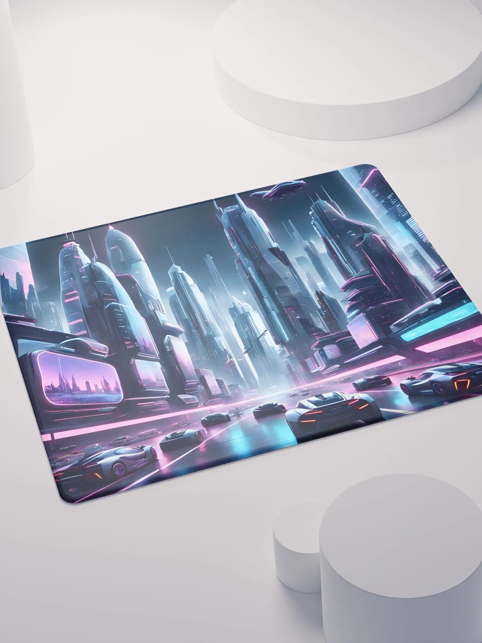 City with Neon Light Gaming Mouse Pad product image (4)