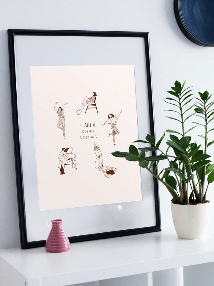 The Art of Doing Nothing - Minimal Line Art Print product image (2)