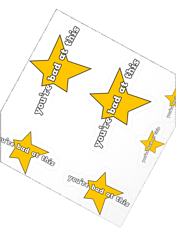 'You're Bad at This' Kiss Cut Stickers product image (4)