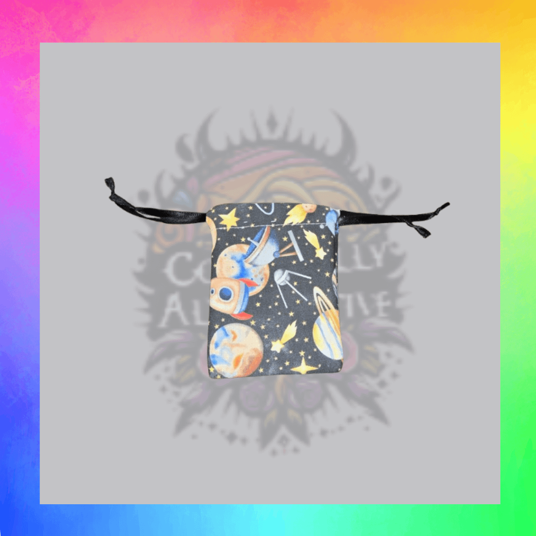 Space drawstring or dice bag product image (5)